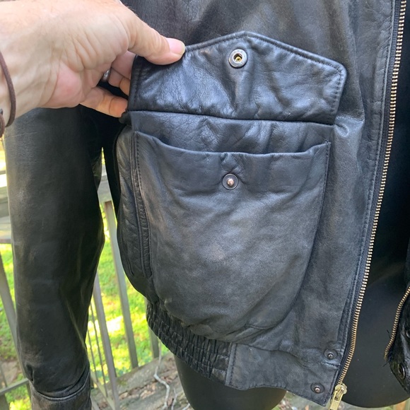 Sea Dream leather black motorcycle jacket Men’s L - Picture 3 of 16